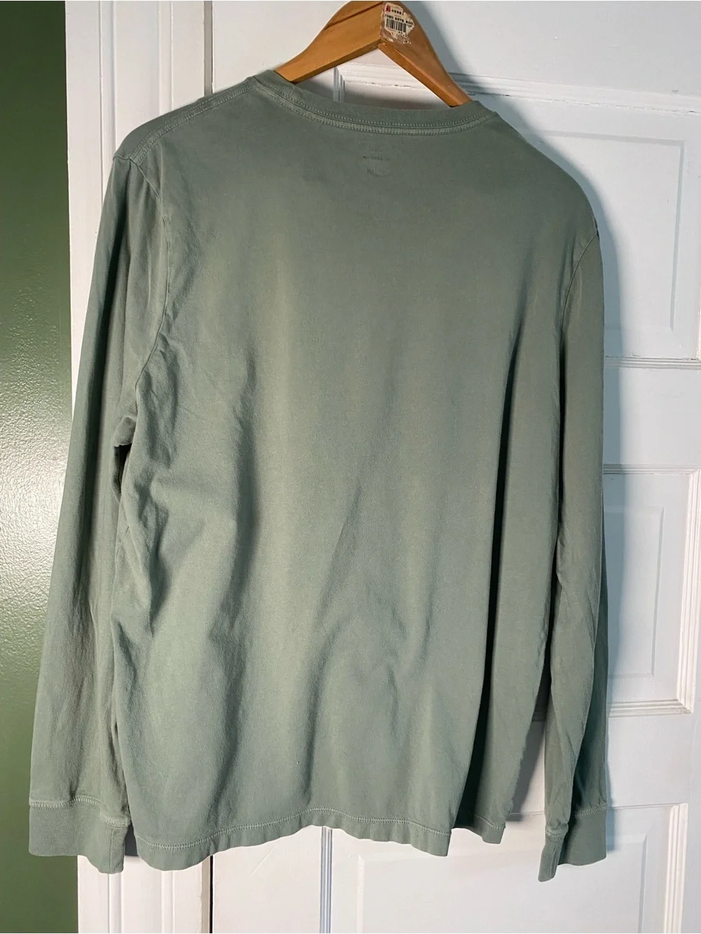 J. Crew broken in Long-Sleeve Crewneck Shirt in Sage size large